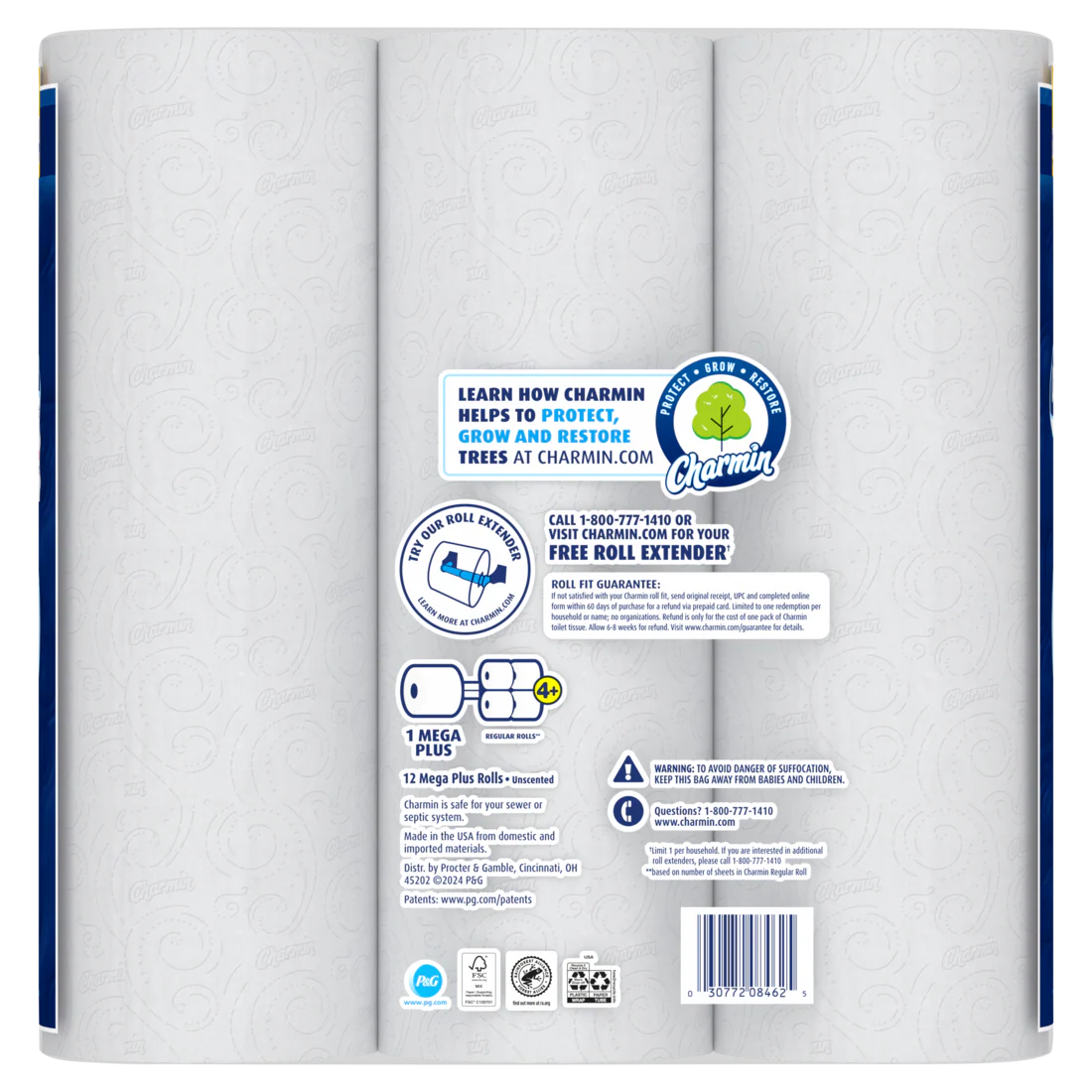 Charmin Ultra Soft Toilet Paper Mega Plus Rolls - (12x252)ct/4pk - Image 2