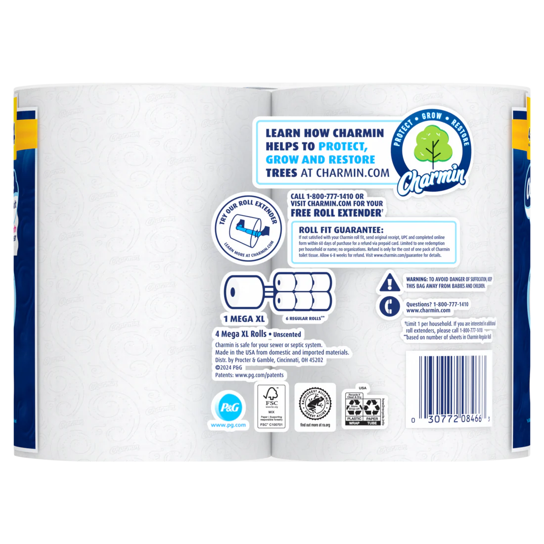 Charmin Ultra Soft Toilet Paper Mega XL Rolls - (4x336)ct/6pk - Image 2