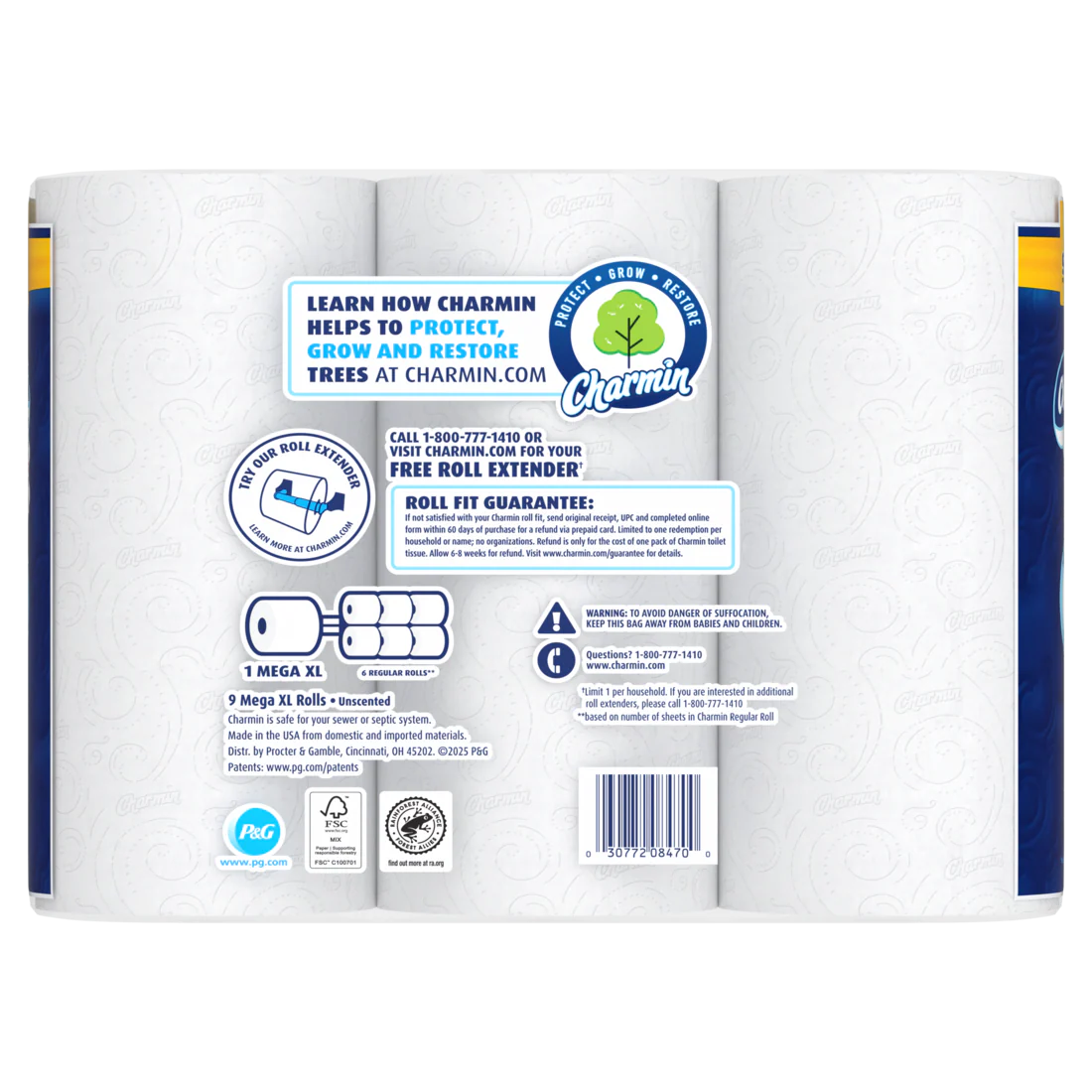 Charmin Ultra Soft Toilet Paper Mega XL Rolls - (9x336)ct/4pk - Image 2