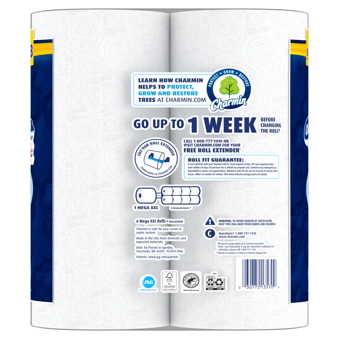 Charmin Ultra Soft Toilet Paper Mega XXL Rolls - (6x440)ct/3pk - Image 2