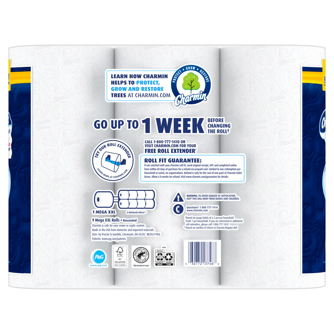 Charmin Ultra Soft Toilet Paper Mega XXL Rolls - (9x440)ct/2pk - Image 2