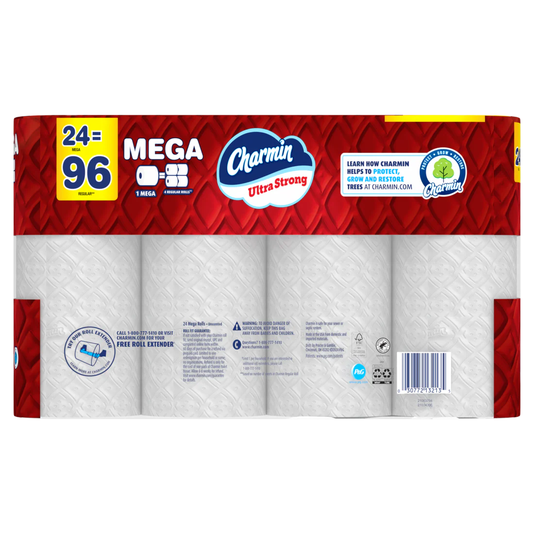 Charmin Ultra Strong Toilet Paper Mega Rolls 220 sheets per roll - 24ct/1pk - Image 2