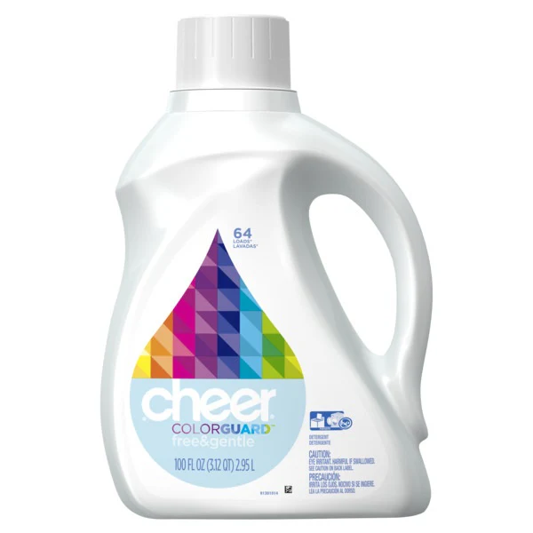Cheer 2X Free & Gentle Lqd Lndr Dtrgnt 64 loads - 100oz/4pk