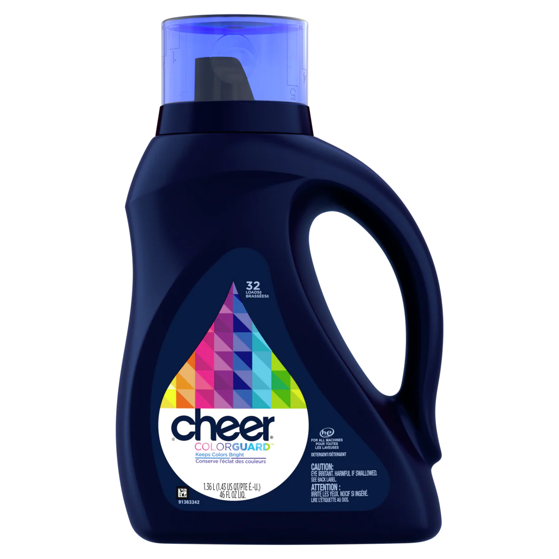 Cheer Liquid Laundry Detergent 32 Loads HE Compatible - 46oz/6pk
