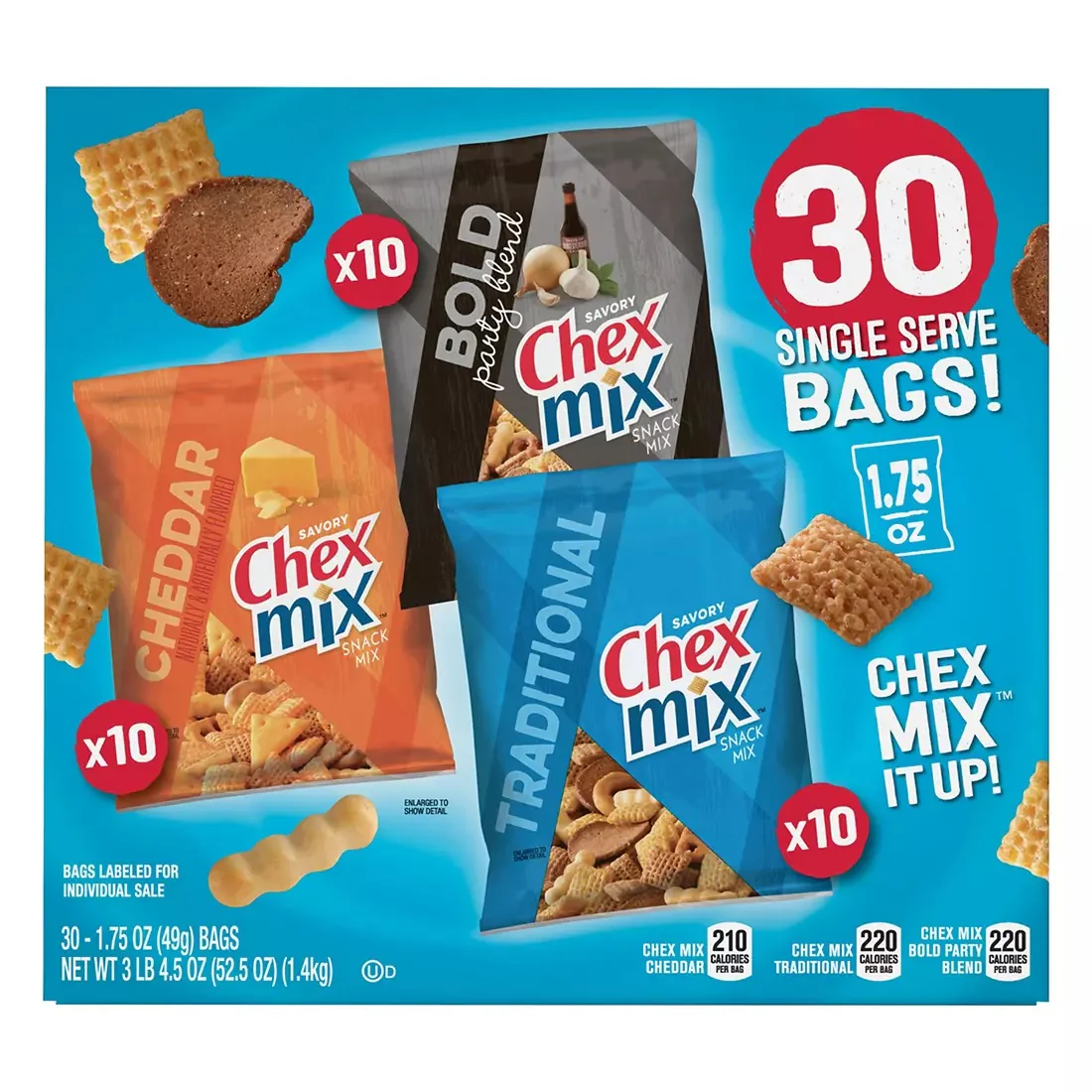 Chex Mix Classics Snack Mix - 1.75oz/30pk - Image 2