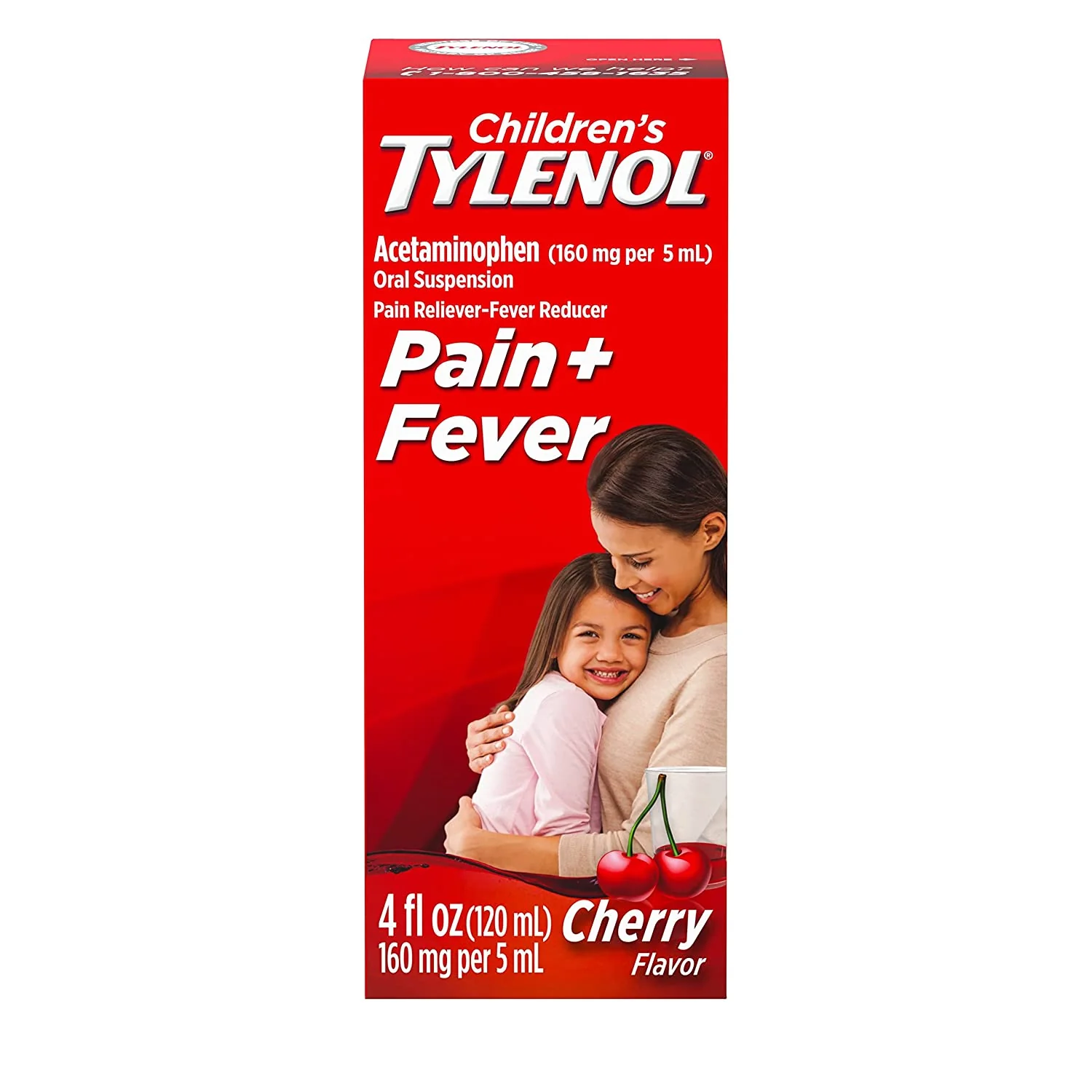 Children's TYLENOL Pain Reliever & Fever Reducer Ages 2-11 Years Cherry Flavor - 4oz/3pk