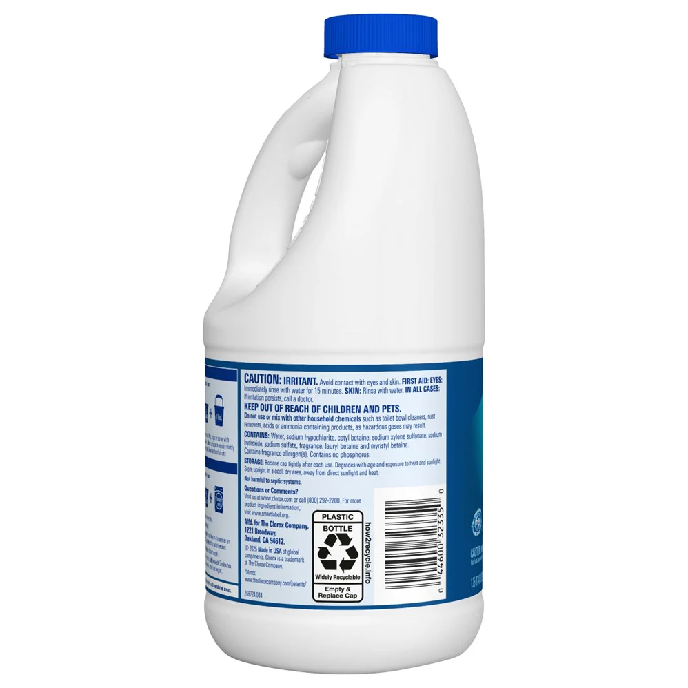 Clorox Bleach Liquid Splash-Less Clean Linen Concentrated - 40oz/6pk - Image 2
