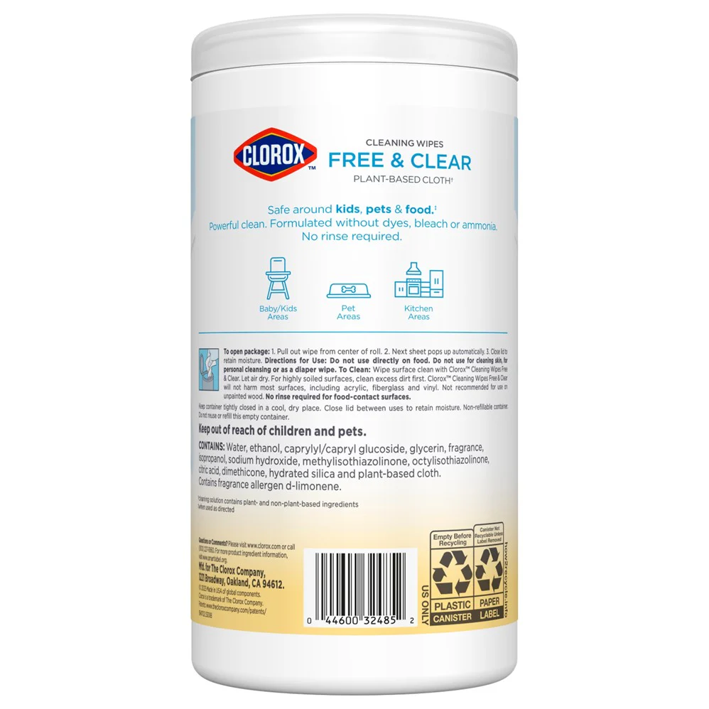 Clorox Compostable Cleaning Wipes Simply Lemon - 75ct/6pk - Image 2