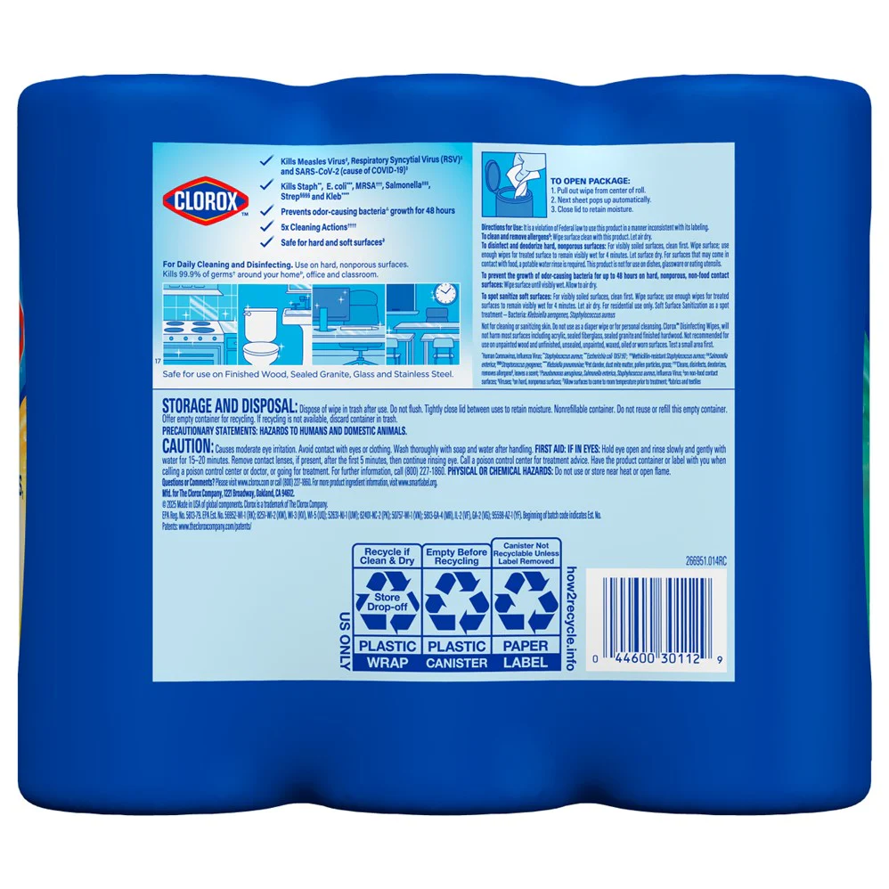 Clorox Disinfecting Wipes Fresh Scent/Lemon Fresh Value Pack - (3x35)ct/5pk - Image 2
