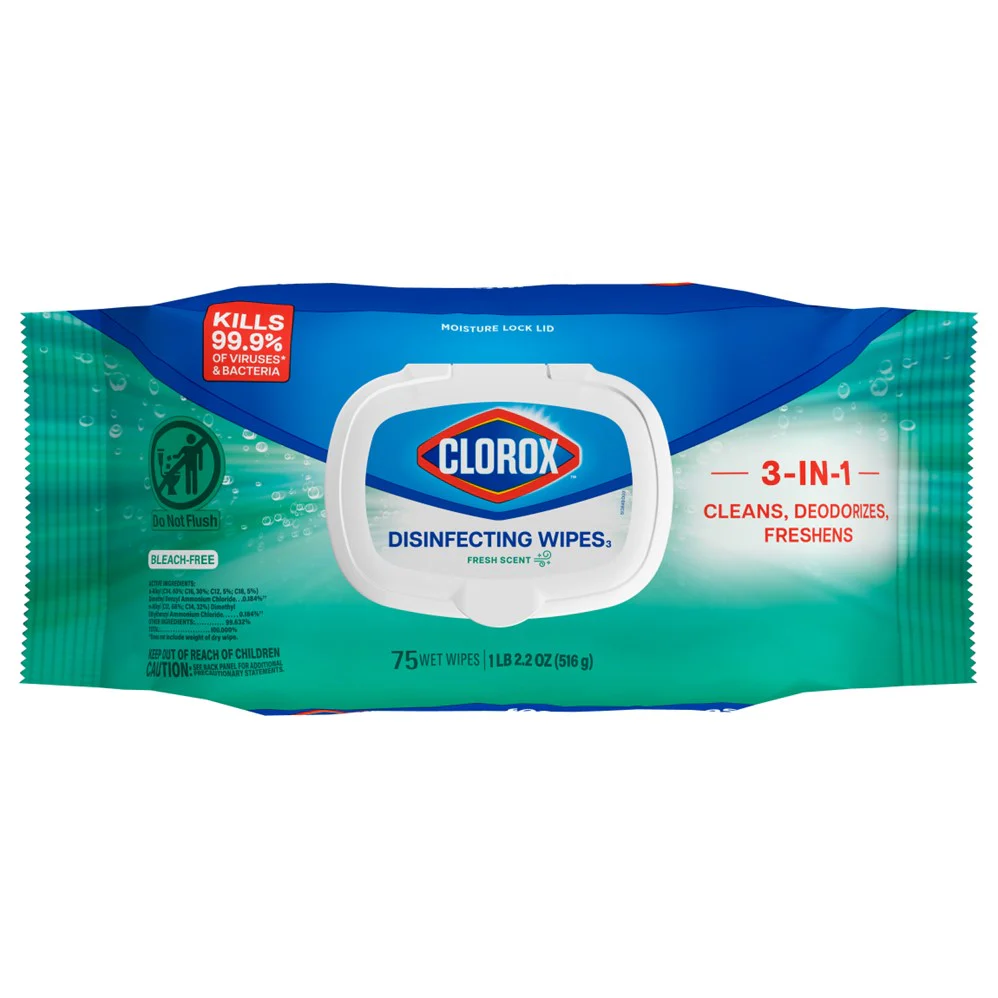 Clorox Disinfecting Wipes Flex Pack Fresh Scent - 75ct/6pk