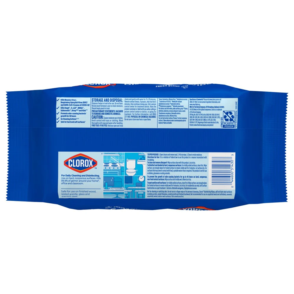 Clorox Disinfecting Wipes Flex Pack Fresh Scent - 75ct/6pk - Image 2