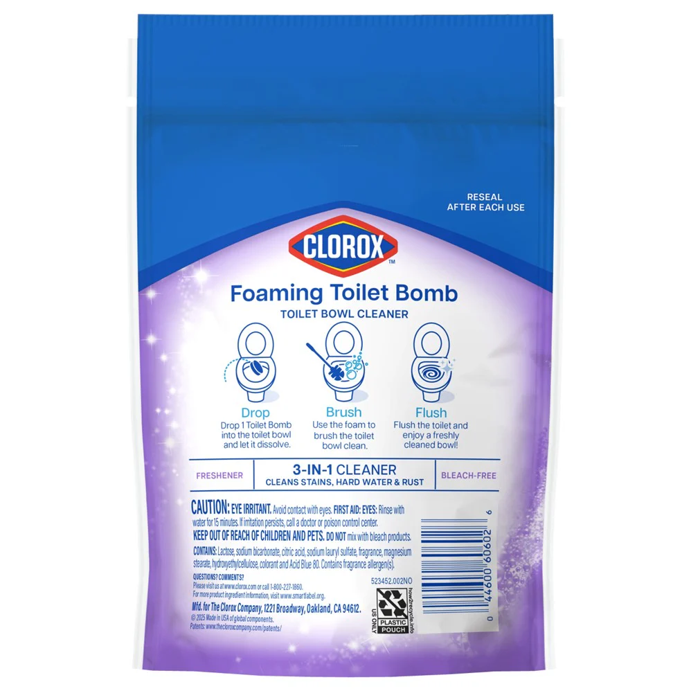 Foaming Toilet Bomb Toilet Bowl Cleaner Lavender Clean - 5ct/6pk - Image 2