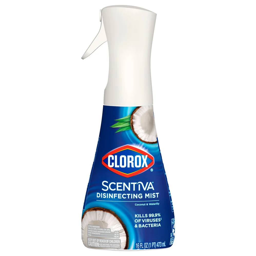 Clorox Scentiva Disinfecting Mist Coconut & Waterlily Ready To Use - 16oz/6pk