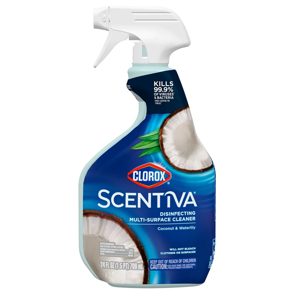 Clorox Scentiva Multi-Surface Cleaner Spray Coconut & Waterlily - 24oz/6pk