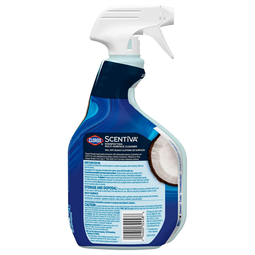 Clorox Scentiva Multi-Surface Cleaner Spray Coconut & Waterlily - 24oz/6pk - Image 2