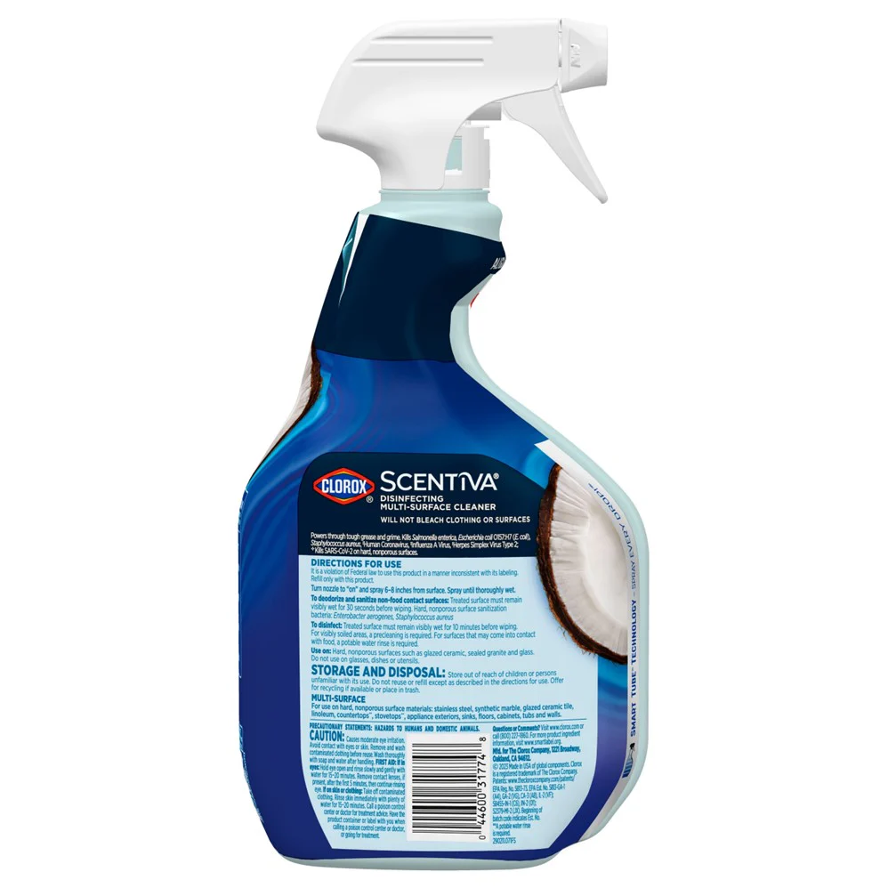 Clorox Scentiva Multi-Surface Cleaner Spray Coconut & Waterlily - 32oz/9pk - Image 2