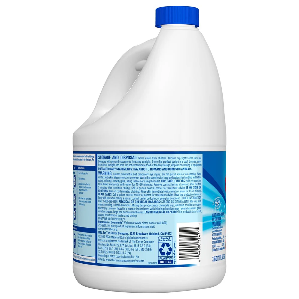 Clorox Bleach Liquid Splash-Less Regular Concentrated - 117oz/3pk - Image 2