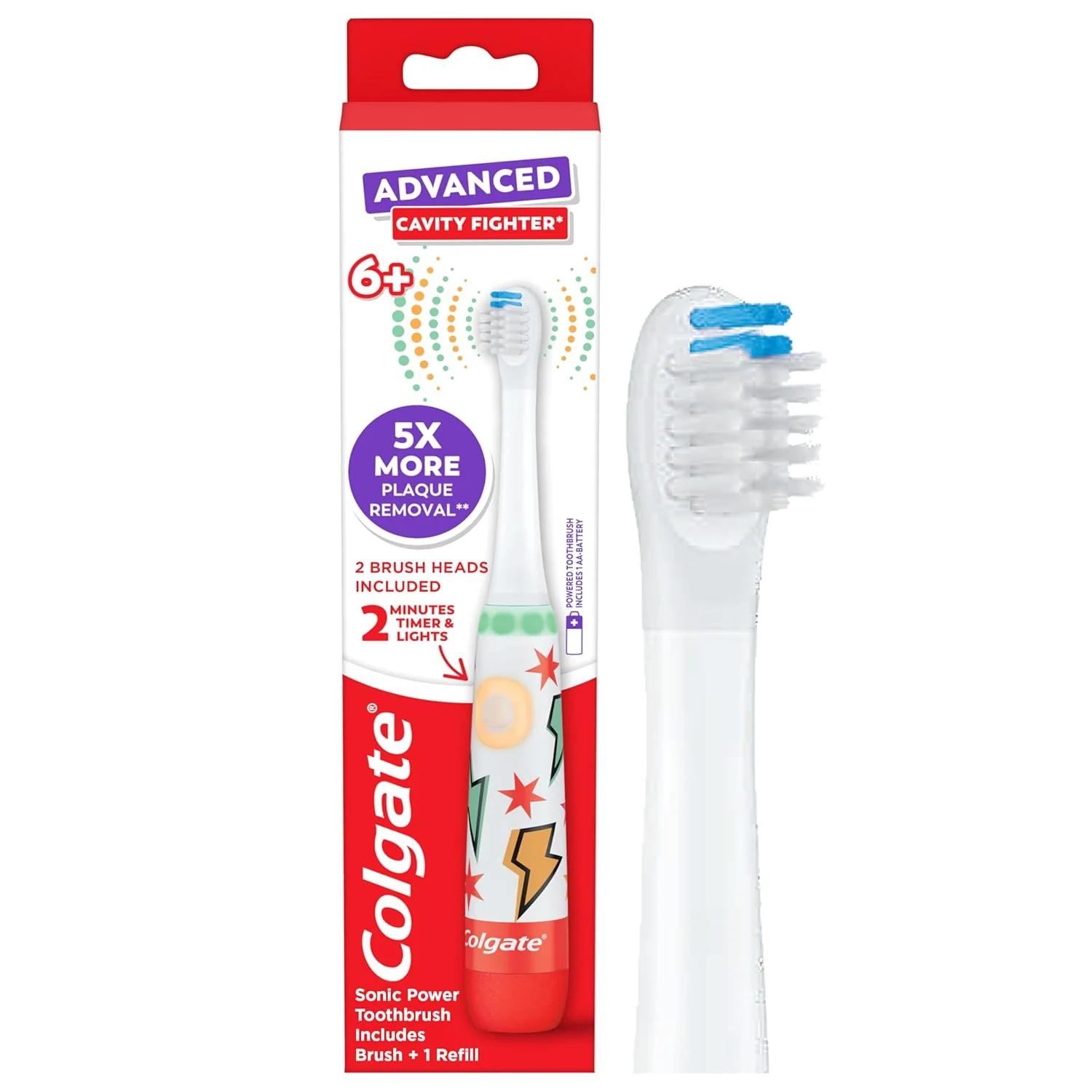 Colgate Kids Toothbrush Advanced Cavity Fighter (+1 Refill) - 1ct/4pk