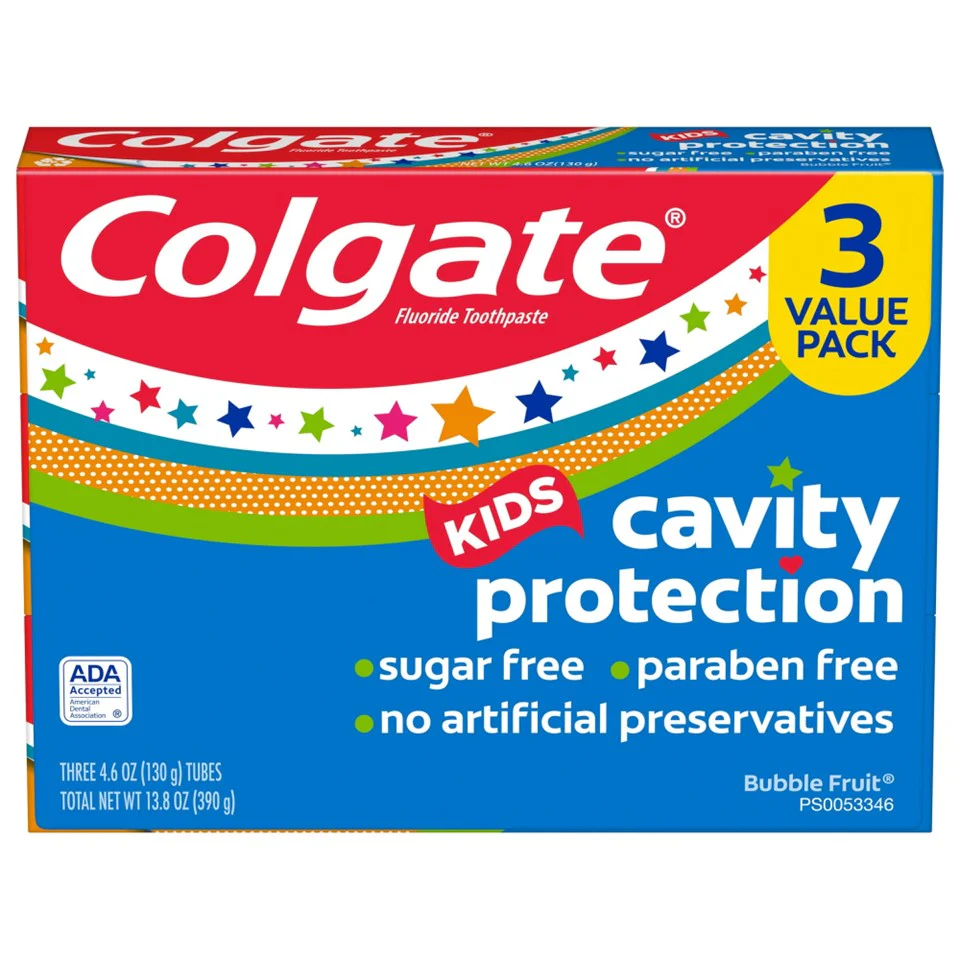 Colgate Kids Toothpaste Cavity Protection Bubble Fruit - (3x4.6)oz/6pk