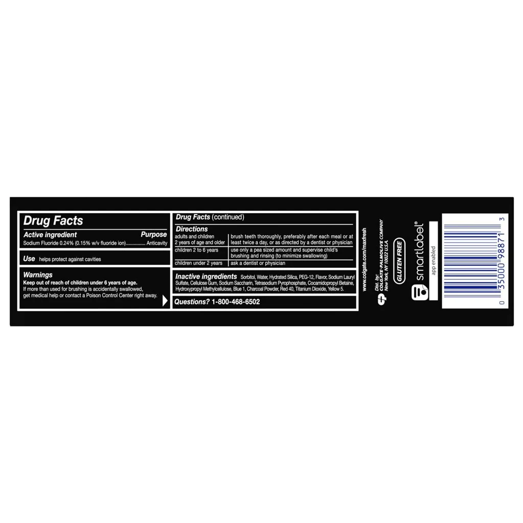 Colgate Max Fresh Toothpaste Charcoal - 6.3oz/24pk - Image 2
