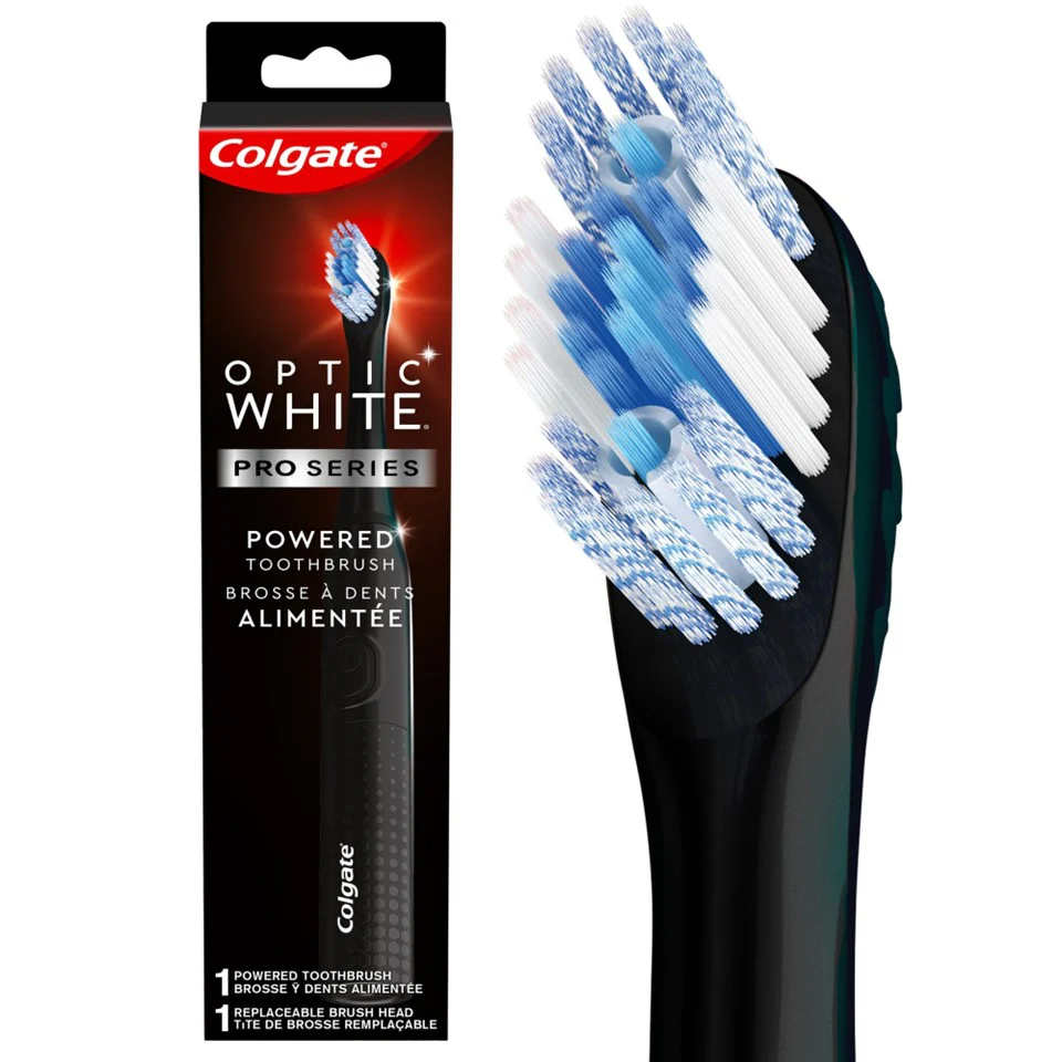 Colgate Optic White Pro Series Sonic Battery Powered Toothbrush Black - 1ct/4pk