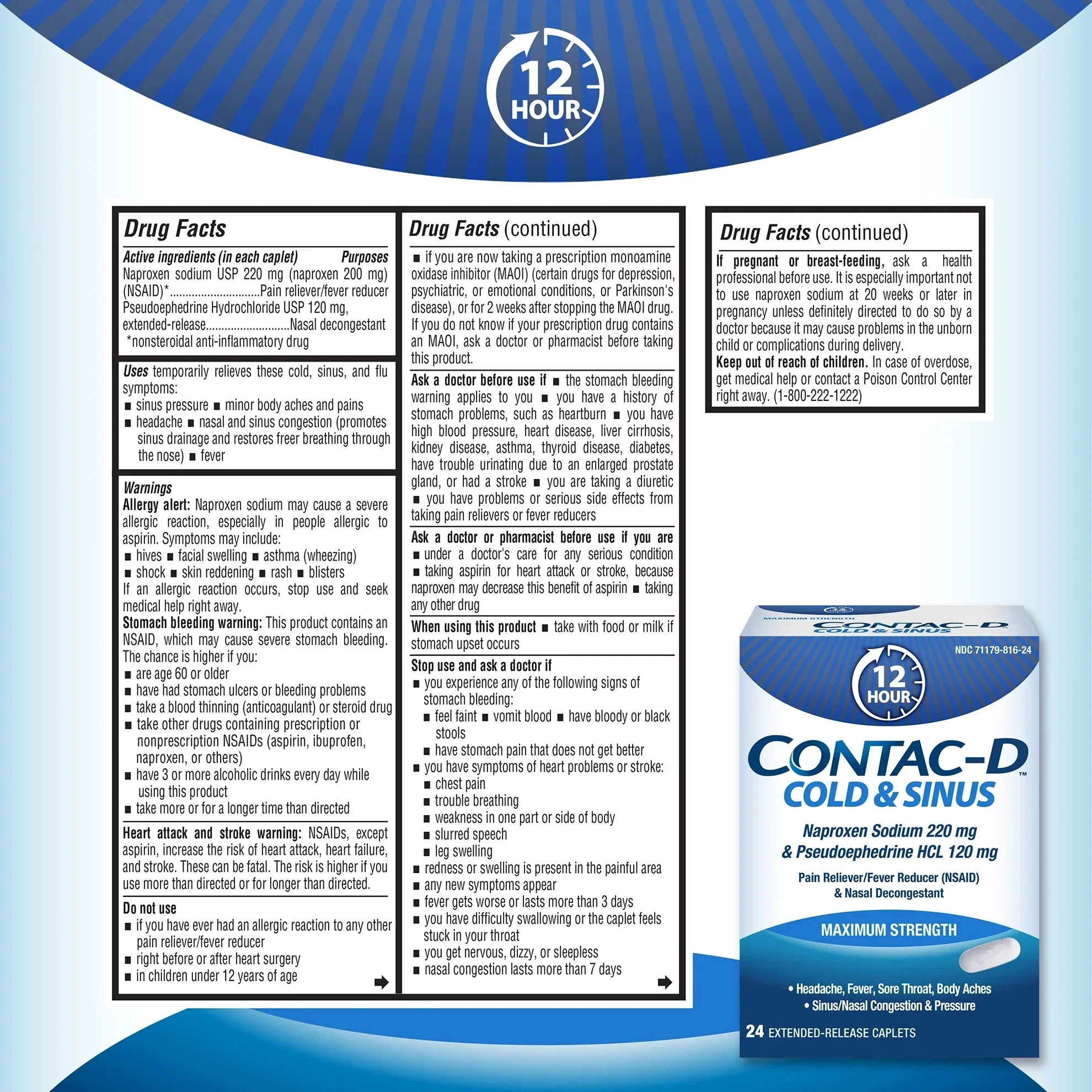 Contac-D Cold & Sinus - 24ct/24pk - Image 2