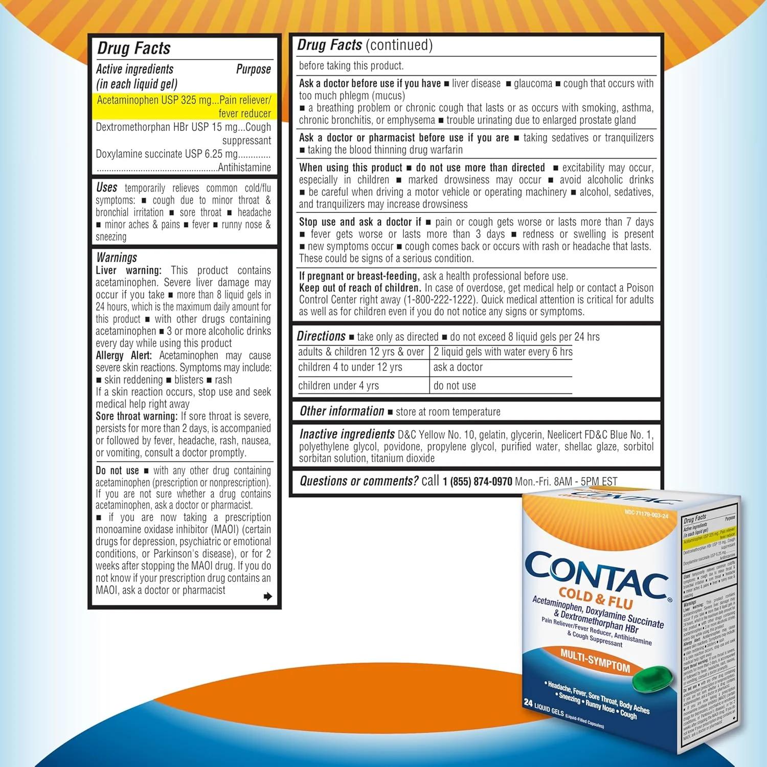 Contac Multi-Symptom Liquid Gels - 24ct/24pk - Image 2