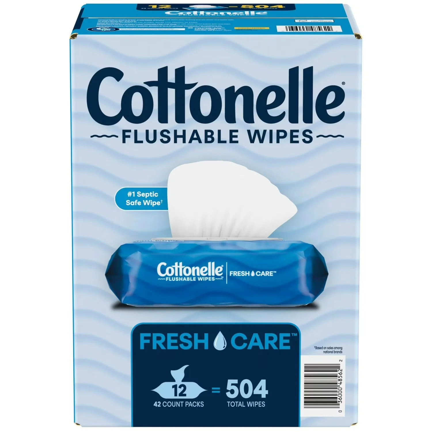 Cottonelle Individual Flushable Wipes Total 504 Wipes - (12x42)ct/1pk