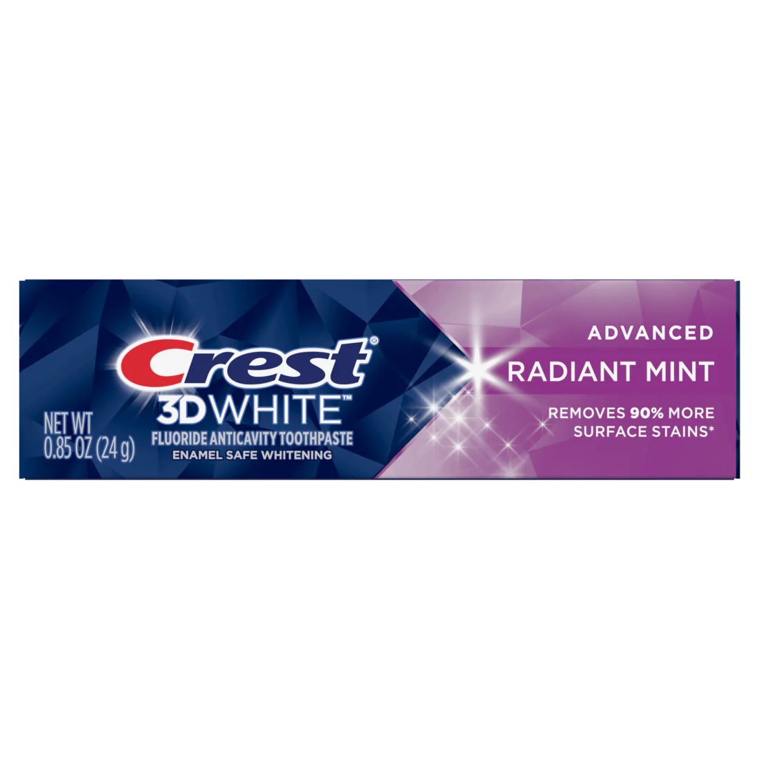 Crest 3D White Advanced Teeth Whitening Toothpaste Radiant Mint Travel Size - 0.85oz/36pk