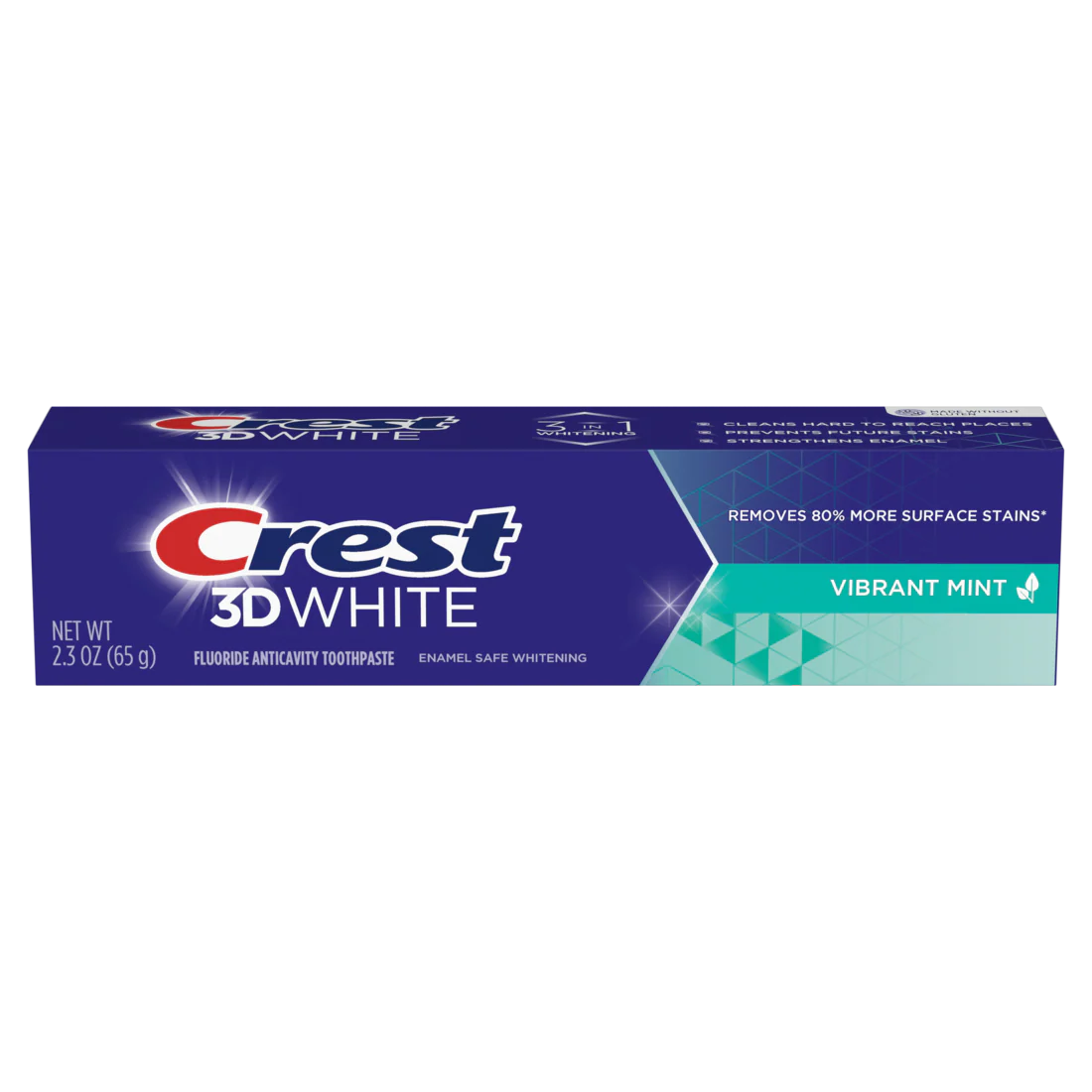 Crest 3D White Teeth Whitening Toothpaste Vibrant Mint - 2.3oz/24pk