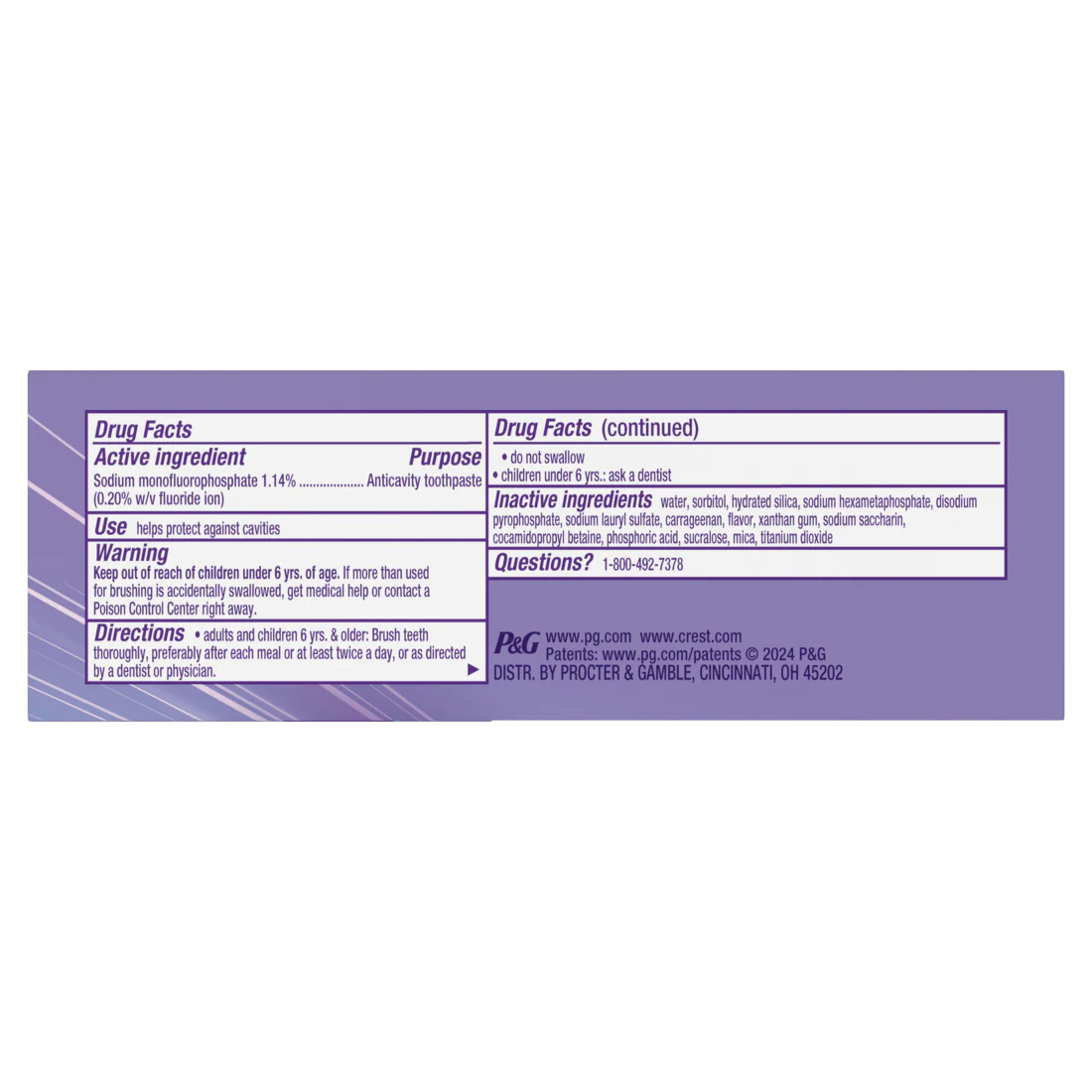 Crest 3Dwhite Brilliance Deep Stain Remover Ultra White Toothpaste - 2.1oz/24pk - Image 2
