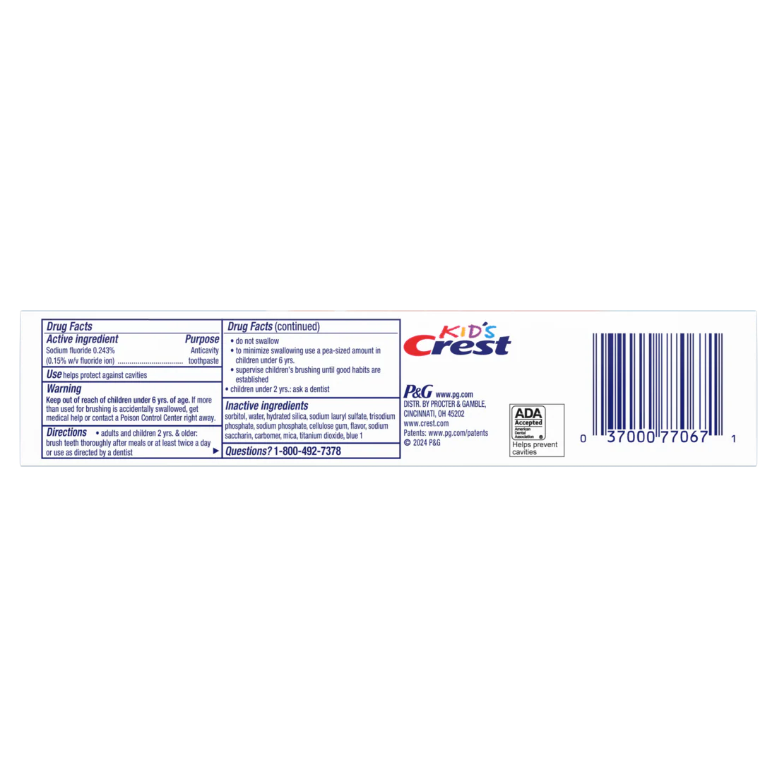 Crest Kids Cavity Protection Toothpaste Sparkle Fun Flavor For Ages 3+ Triple Pack - (3x4.6)oz/4pk - Image 3