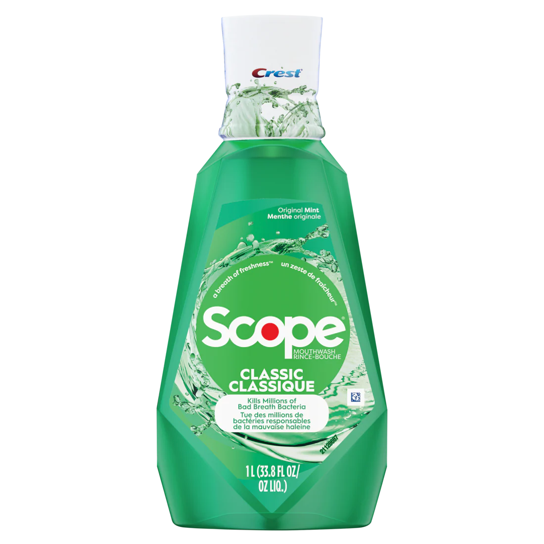 Crest Scope Classic Mouthwash Original Mint 1L - 33.8oz/6pk