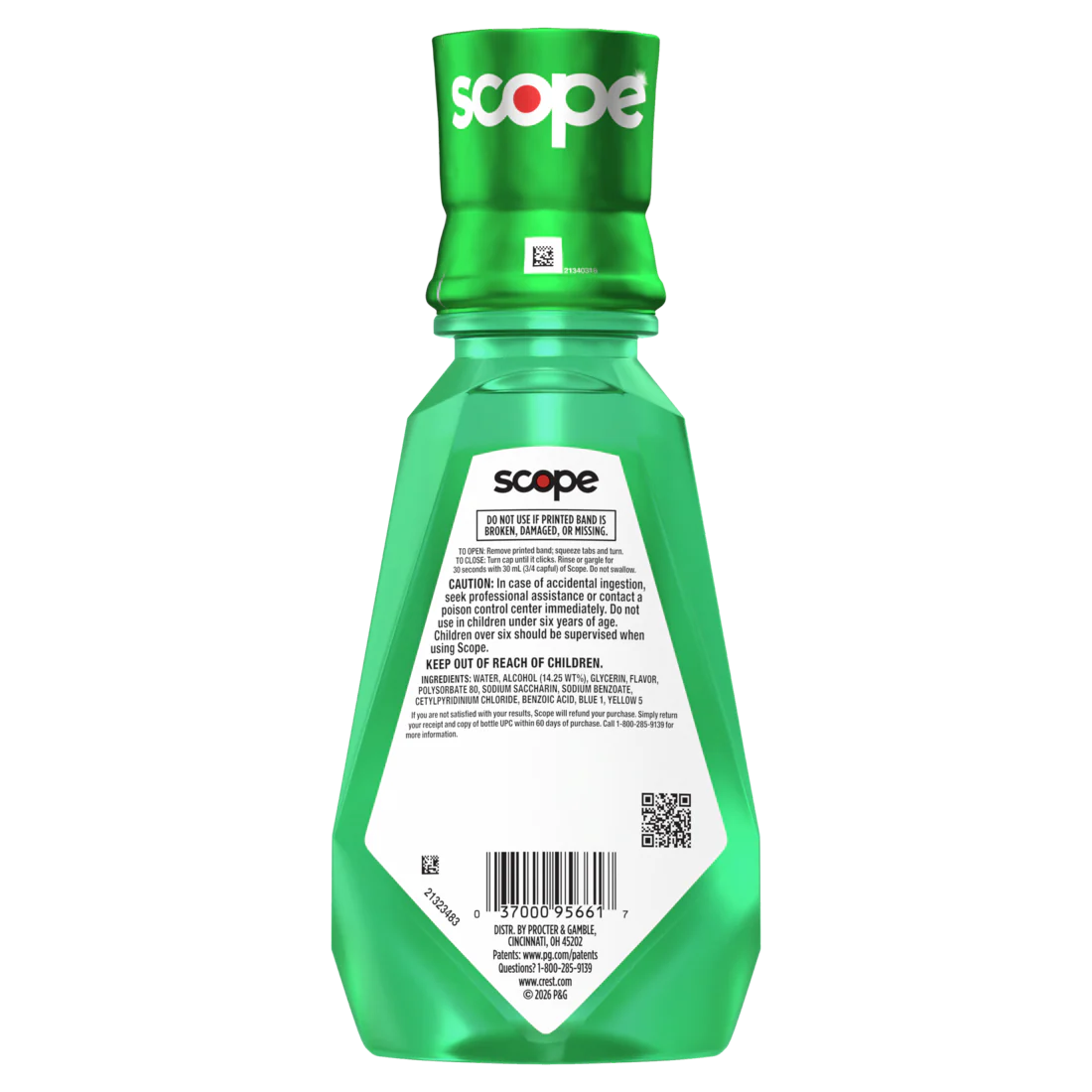 Scope Mouthwash Classic Fresh Mint 500ml - 16.9oz/4pk - Image 2