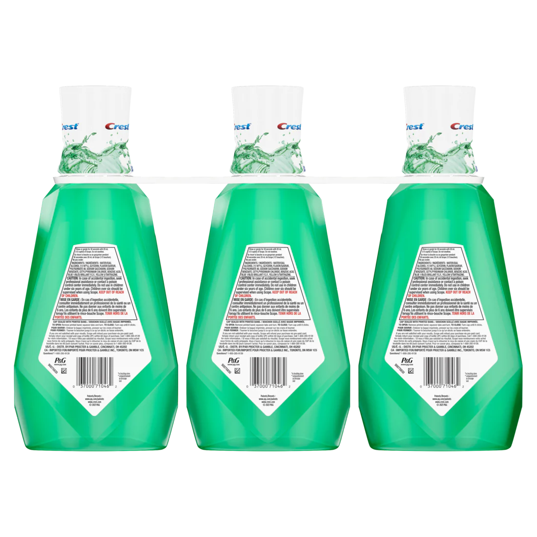 Crest Scope Outlast Mouthwash Fresh Mint-1L/33.8oz/3pk - Image 2