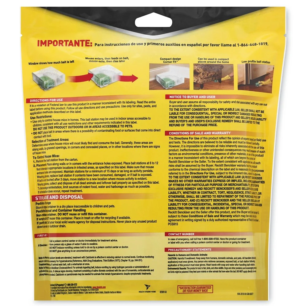 D-Con Bait Station Corner Fit - Disposable - 3ct/6pk - Image 2