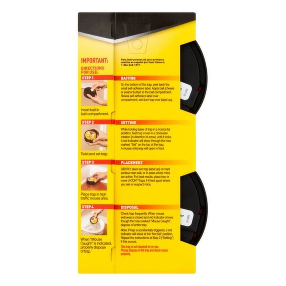 D-Con No View No Touch - Slim Pack Mouse Trap - 2ct/8pk - Image 2