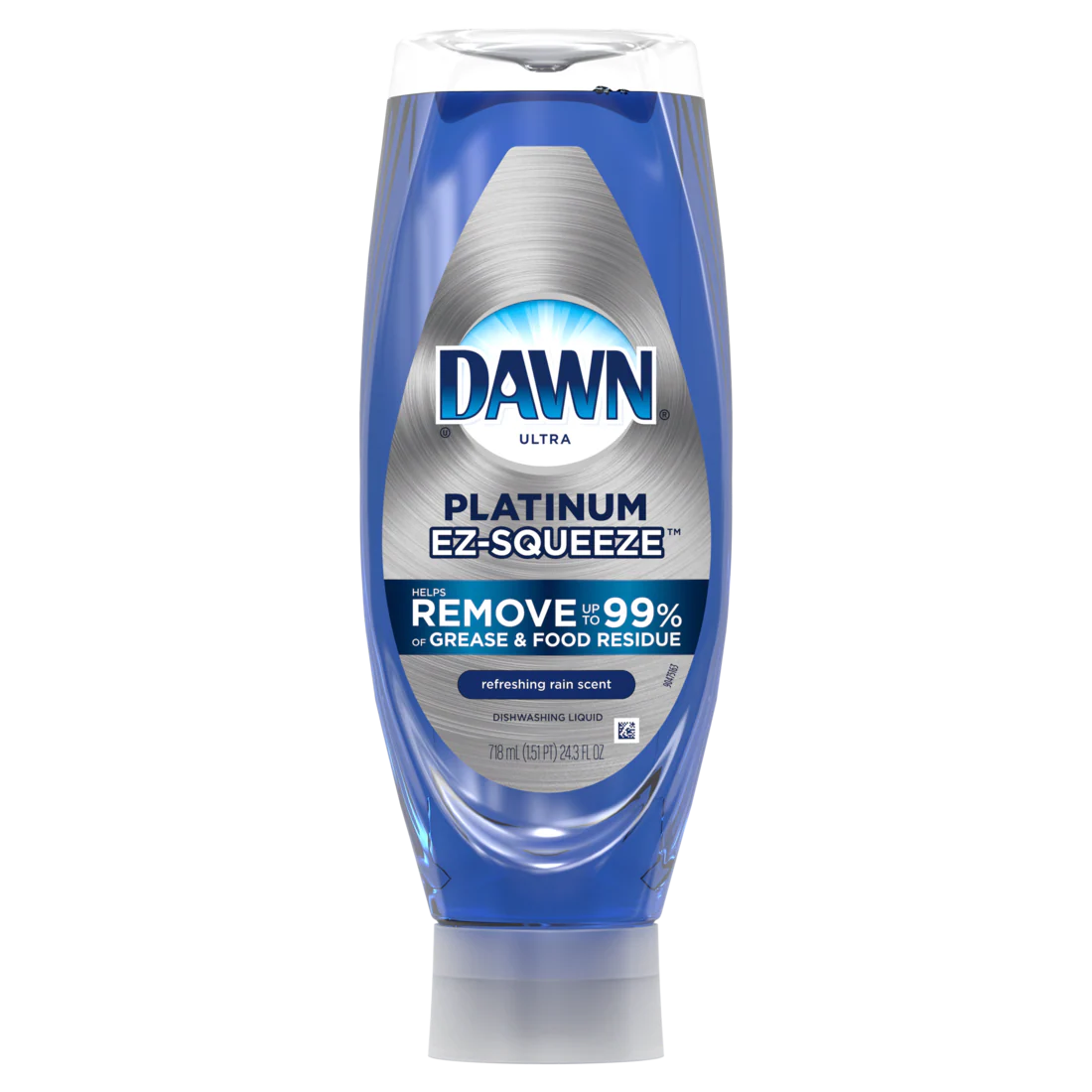 Dawn EZ-Squeeze Platinum Dishwashing Liquid Dish Soap Refreshing Rain Scent - 24.3oz/8pk