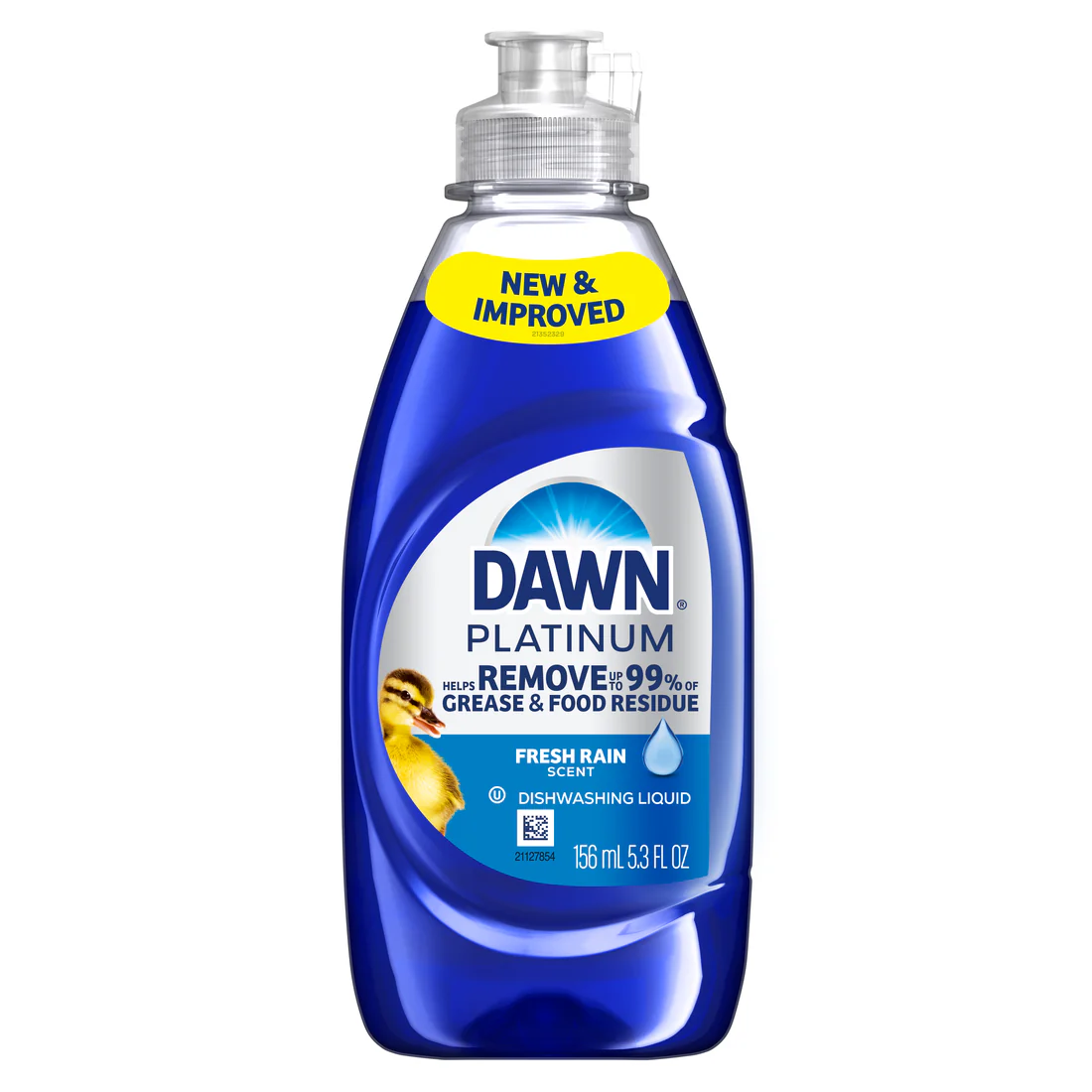 Dawn Platinum Dish Soap Dishwashing Liquid Tough Grease Removal Fresh Rain - 5.3oz/18pk