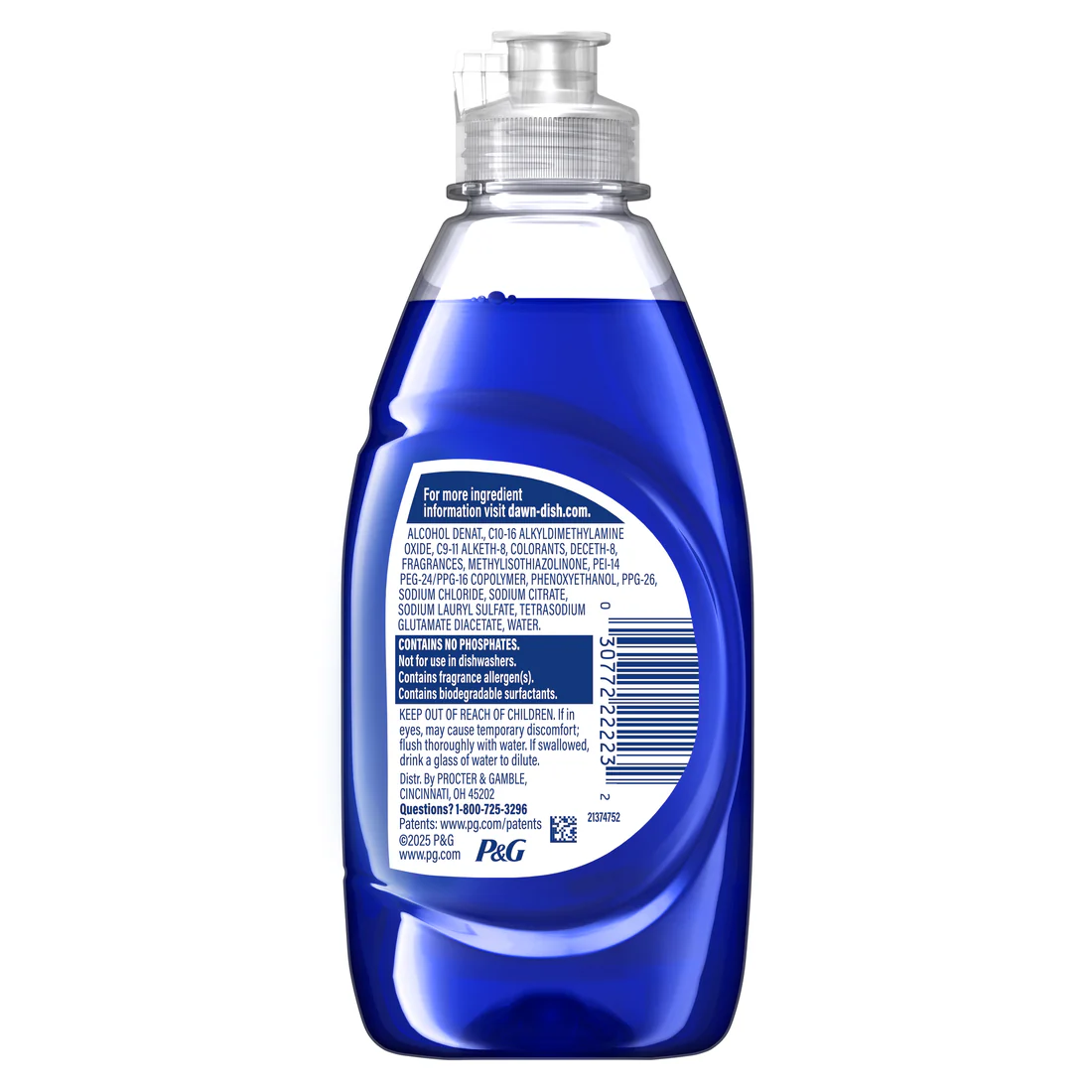 Dawn Platinum Dish Soap Dishwashing Liquid Tough Grease Removal Fresh Rain - 5.3oz/18pk - Image 2