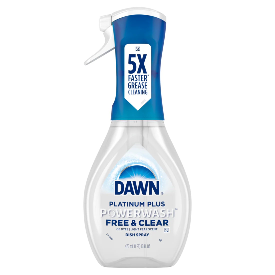 Dawn Powerwash Free & Clear Spray Dish Soap Dishwashing Liquid Light Pear 1 Starter Kit - 16oz/6pk