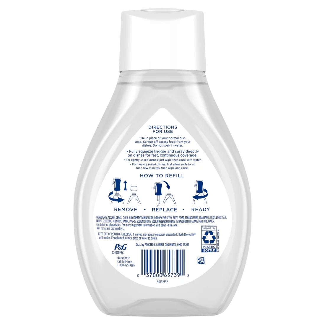 Dawn Powerwash Free & Clear Spray Dish Soap Dishwashing Liquid Light Pear Refill - 16oz/6pk - Image 2