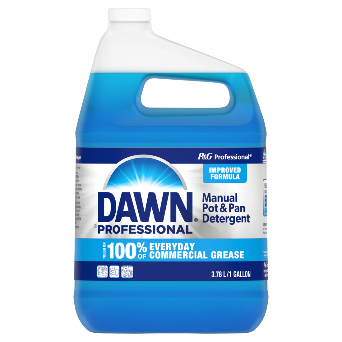 Dawn Professional Manual Pot And Pan Detergent Dish Soap Liquid Concentrate 1 Gallon - 128oz/4pk