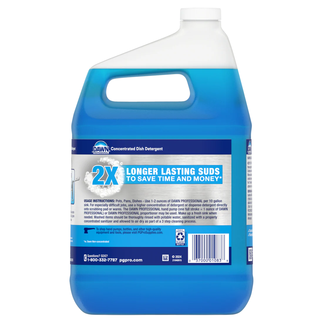 Dawn Professional Manual Pot And Pan Detergent Dish Soap Liquid Concentrate 1 Gallon - 128oz/4pk - Image 2