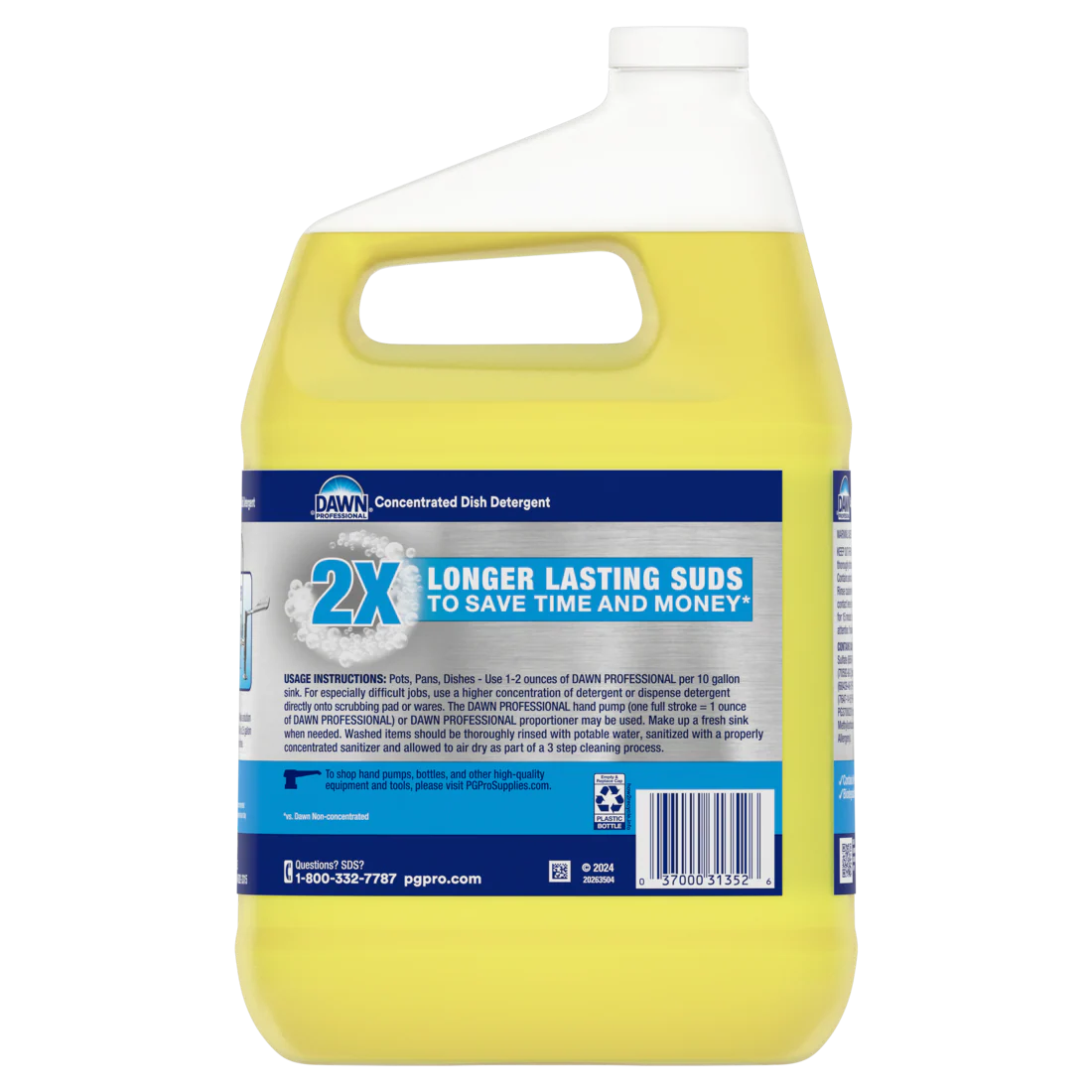 Dawn Professional Manual Pot And Pan Detergent Dish Soap Lemon Scent Liquid Concentrate 1 Gallon - 128oz/4pk - Image 2