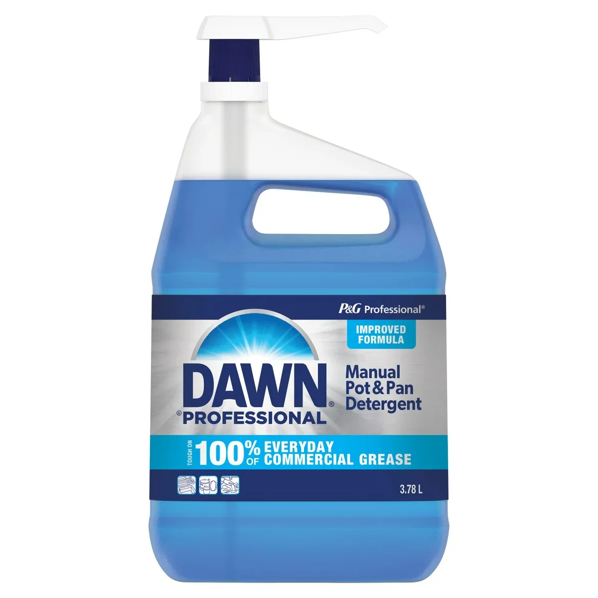 Dawn Professional Liquid Dish Detergent w/Pump 3.78L - 128oz/4pk