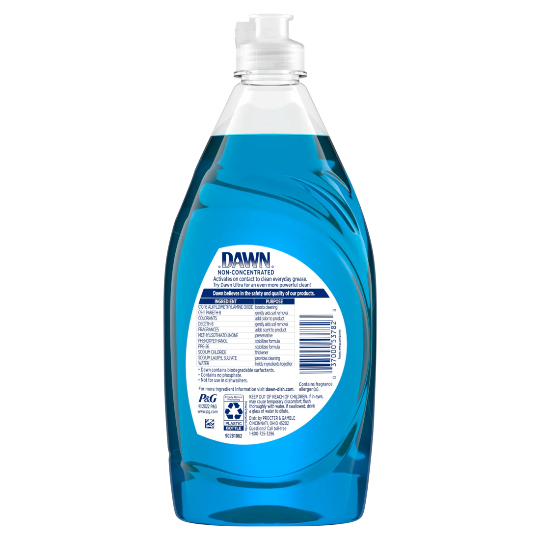 Dawn Non-Concentrated Liquid Dish Soap Dishwashing Liquid Grease Removal Original - 14.6oz/20pk - Image 2