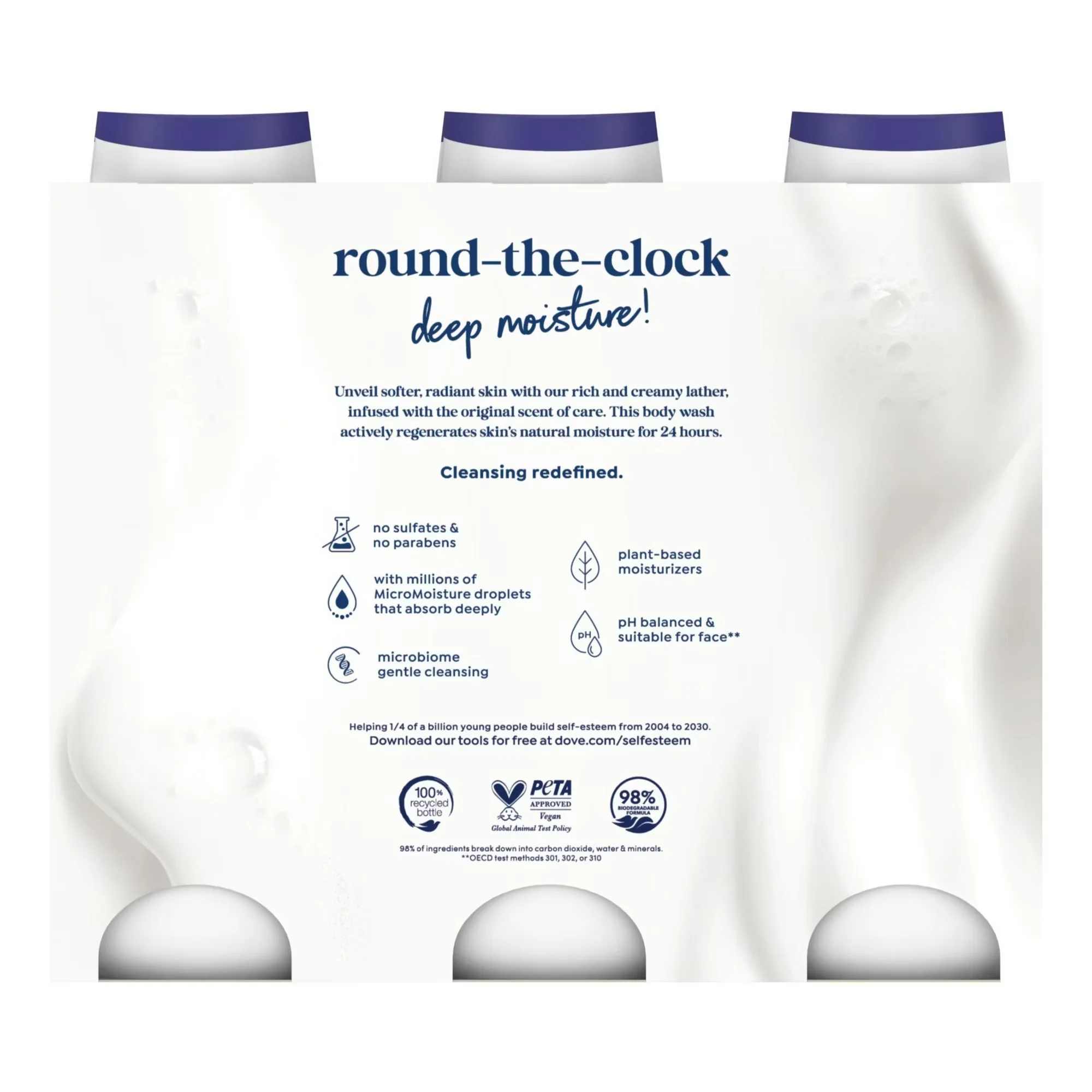 Dove Deep Moisture Renewing Body Wash - 23oz/3pk - Image 2