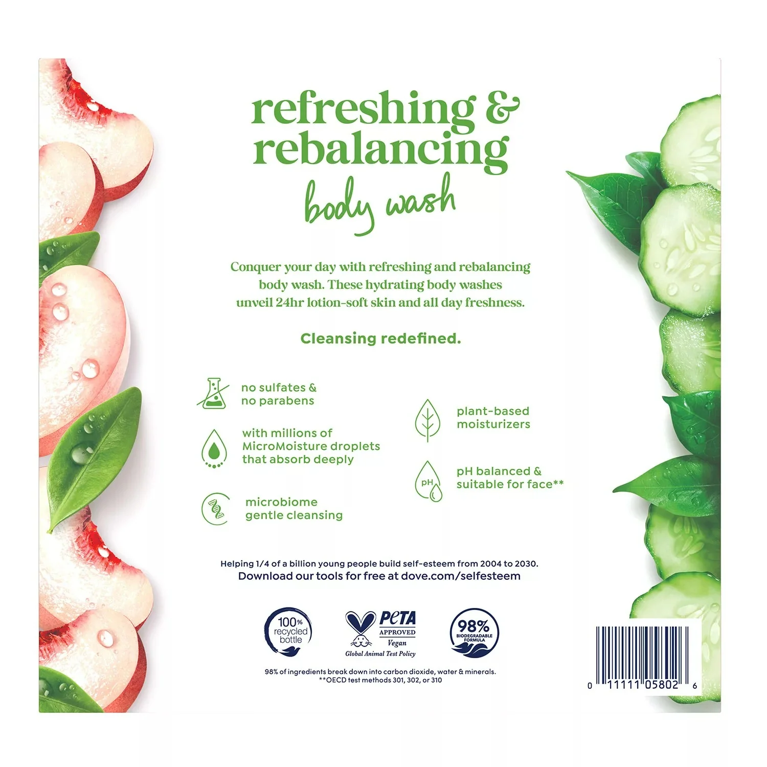 Dove Refresh & Rebalance Body Wash - 30.6oz/2pk - Image 2