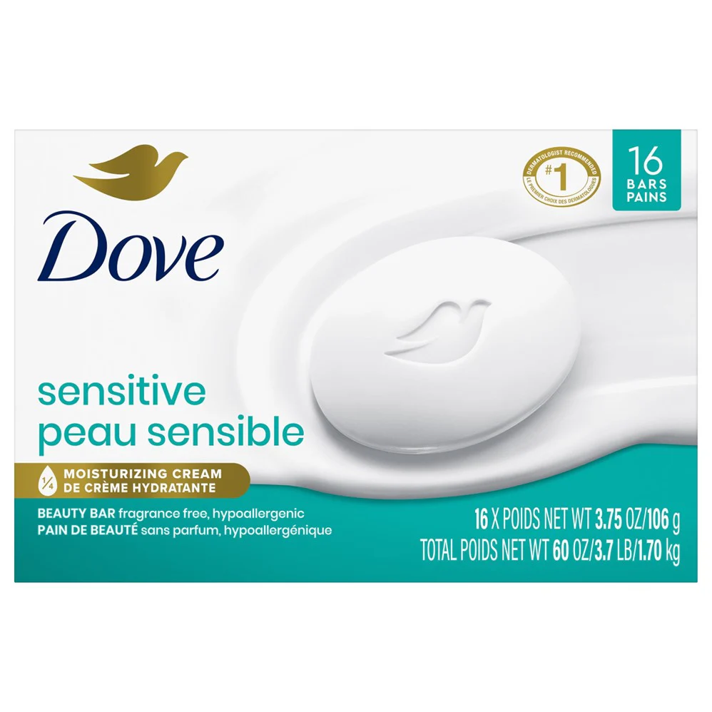 Dove Sensitive Skin Bar Soaps - (16x3.75)oz/6pk